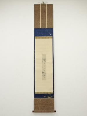 桜井梅室筆　春俳句　短冊　肉筆紙本掛軸（奥谷秋石箱書）
